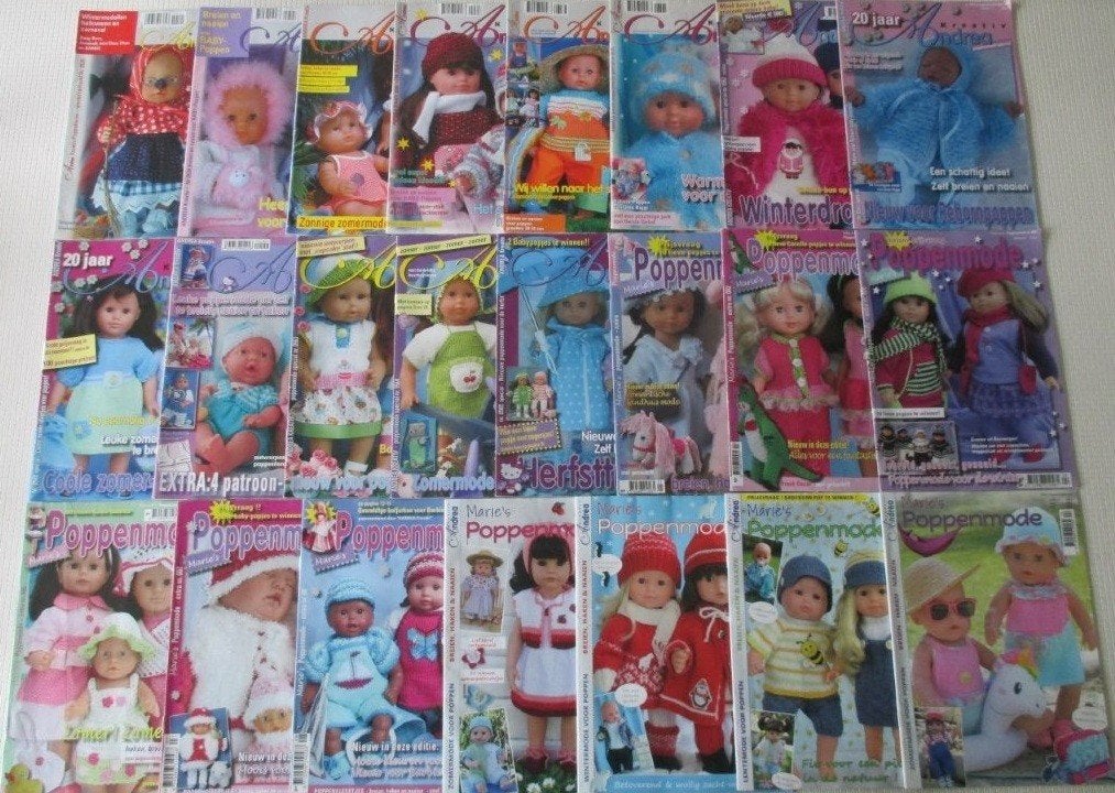 Andrea Kreativ,Marie's,poppenmode,Breien,Haken,naaipatronen, Verzenden, Zo goed als nieuw, Kind, Burda