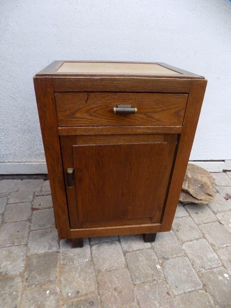 Art deco nachtkastje kastje vintage retro, Ophalen, Gebruikt, Minder dan 45 cm, 55 tot 70 cm