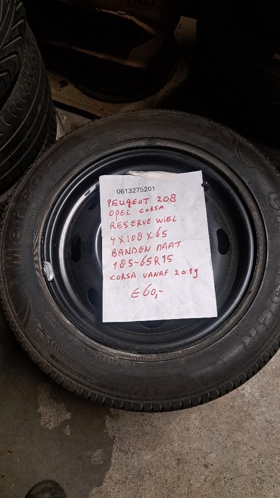 Opel Corsa / Peogeot 207/208 / Citroen C3/Ds3 reservewiel, Auto diversen, Ophalen, Peugeot, Citroen, Opel