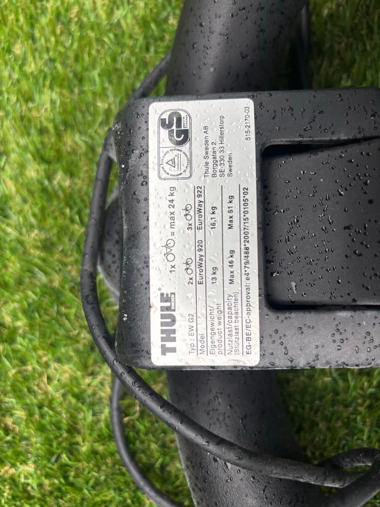 Thule EuroWay G2 922 fietsendrager voor 2 fietsen, Ophalen of Verzenden, Gebruikt