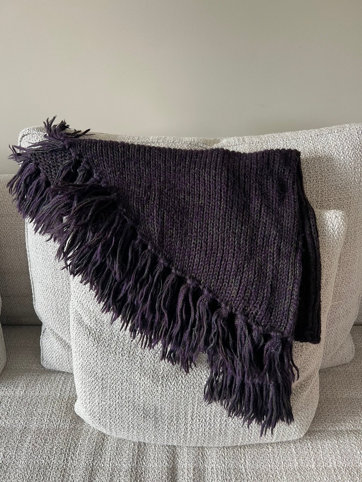 Omslagdoek sjaal alpaca wol uit Peru kleur burgundy/olijf, Ophalen of Verzenden, Zo goed als nieuw, Maat 46/48 (XL) of groter