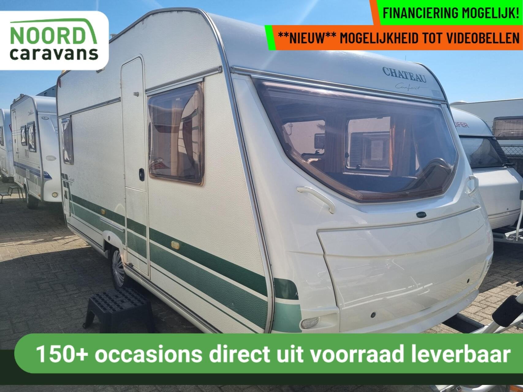 Chateau  caratt 450 VOORTENT + LUIFEL + FRANSBED + DINETTE, Caravans en Kamperen, Chateau, Bedrijf, 750 - 1000 kg, 6 tot 7 meter