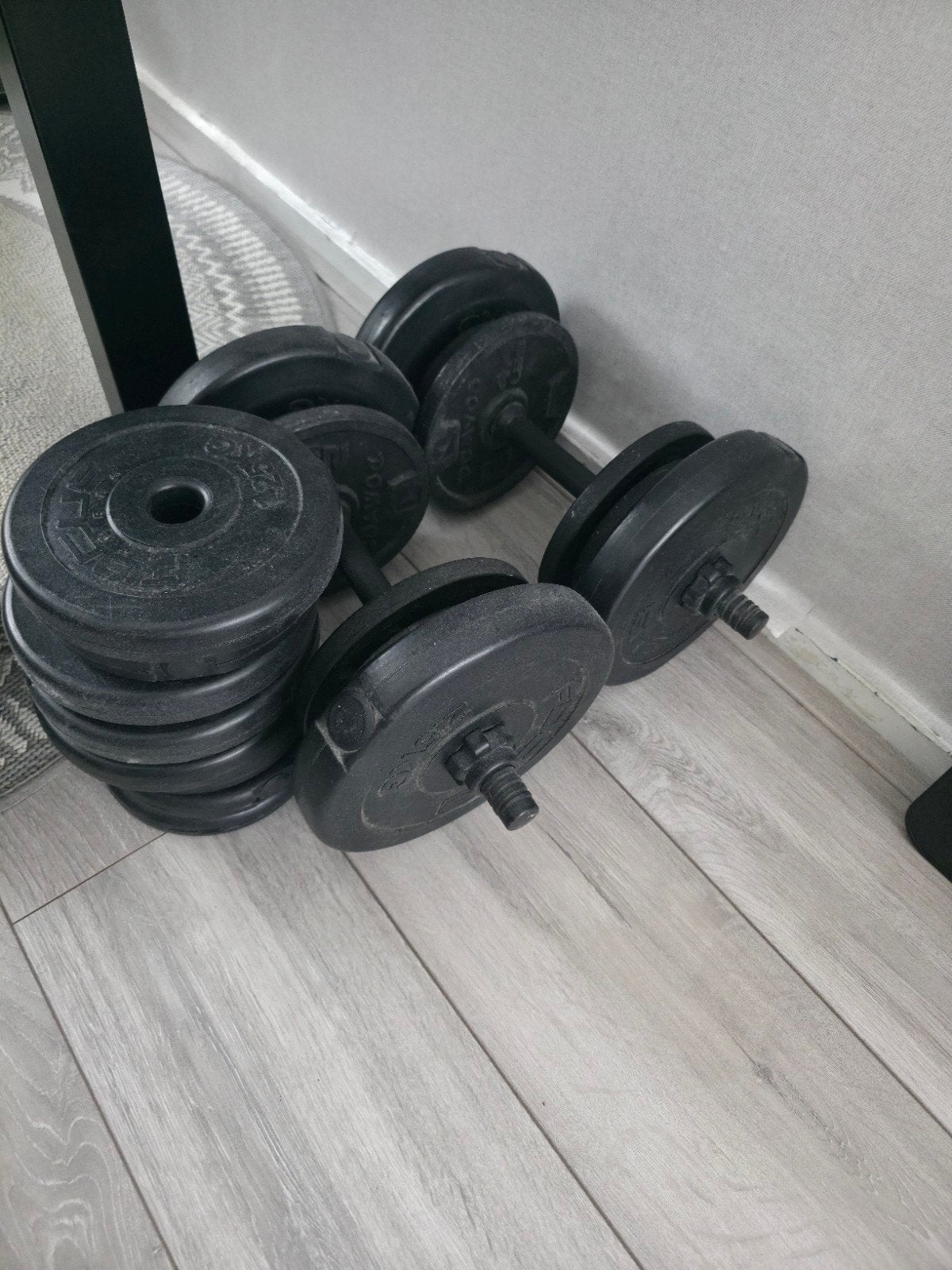 Verstelbare Dumbbells met Diverse Gewichtsplaten, Ophalen, Gebruikt, Dumbbell