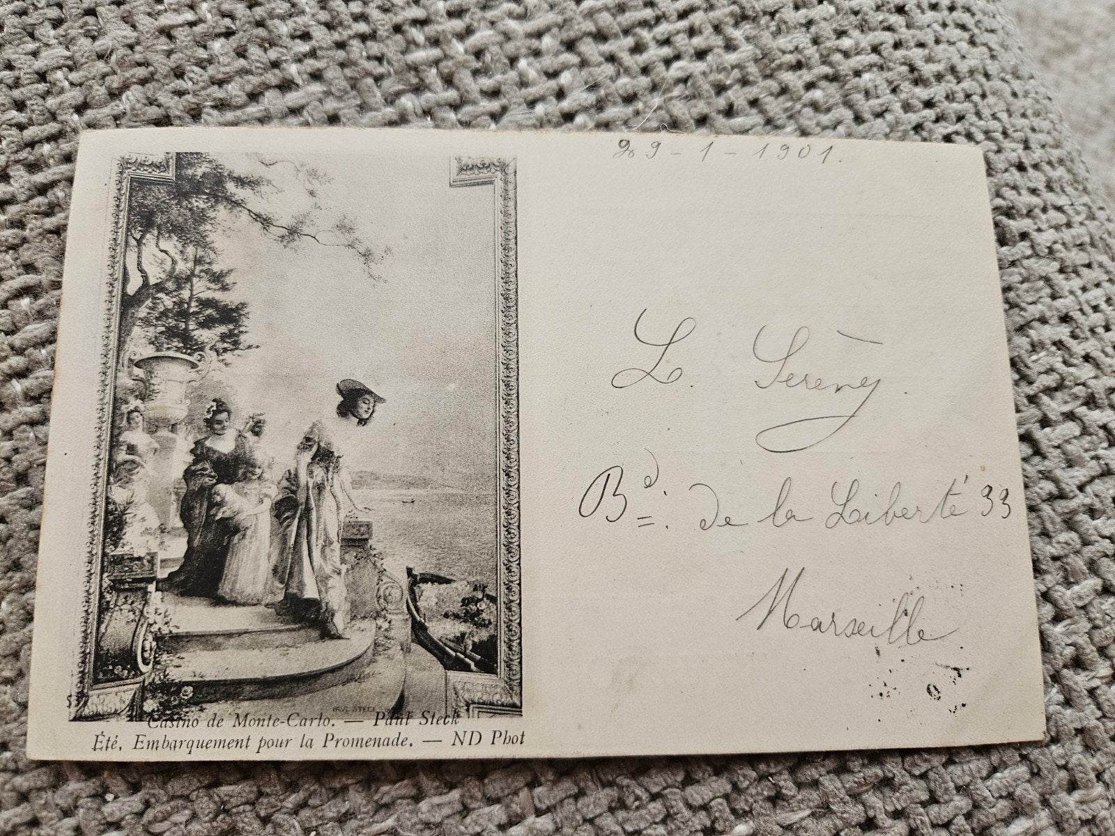 Monte Carlo, 1901, Ophalen of Verzenden, Voor 1920, Gelopen, Frankrijk
