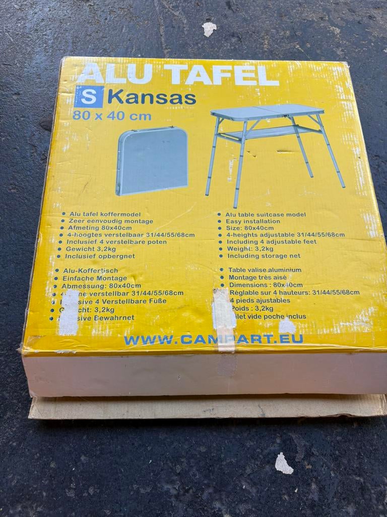 Alu tafel campart inklapbaar, Ophalen of Verzenden, Zo goed als nieuw