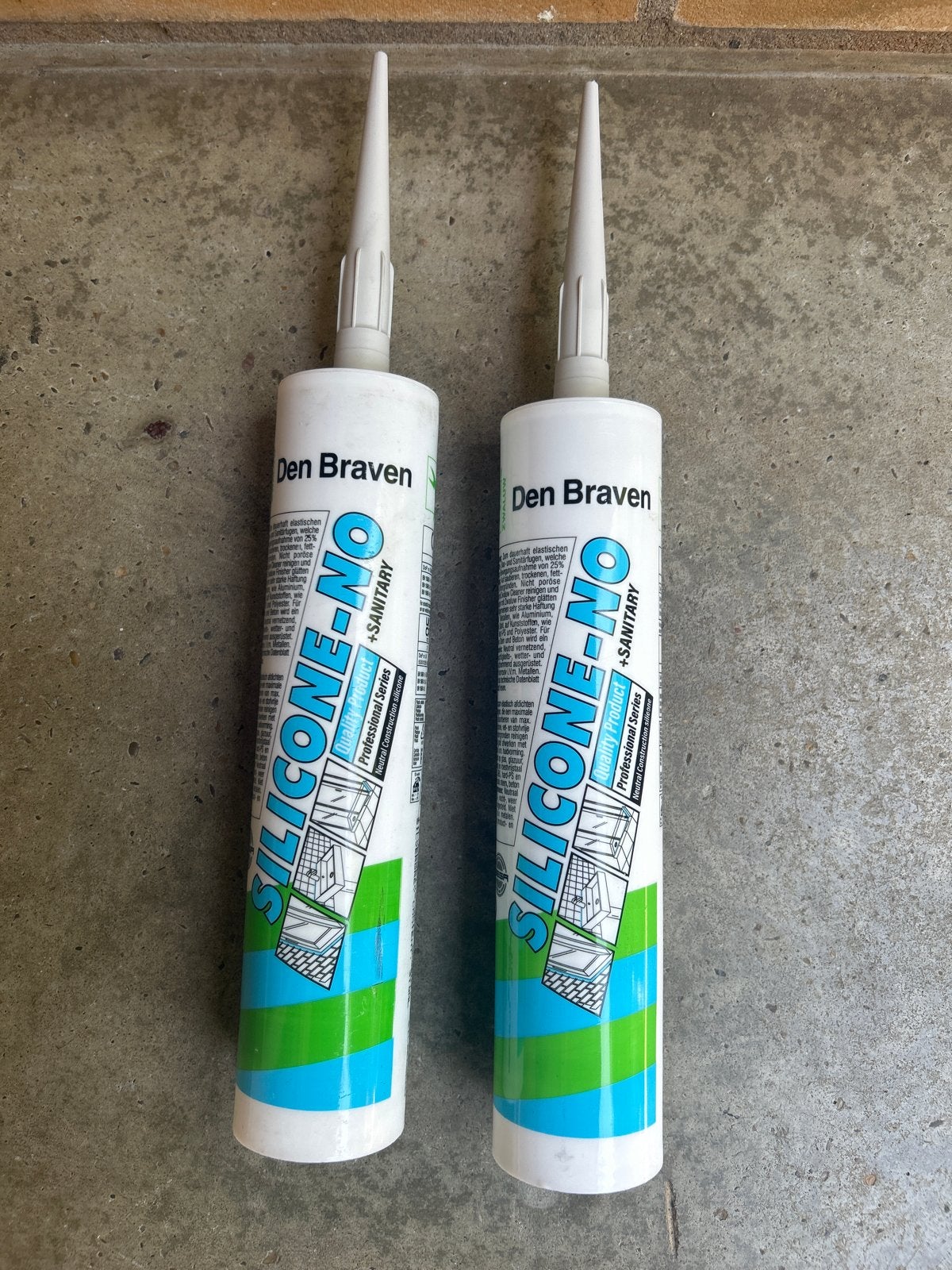 Den Braven Silicone-NO + Sanitary kit (2 stuks), Ophalen of Verzenden, Nieuw, Overige typen