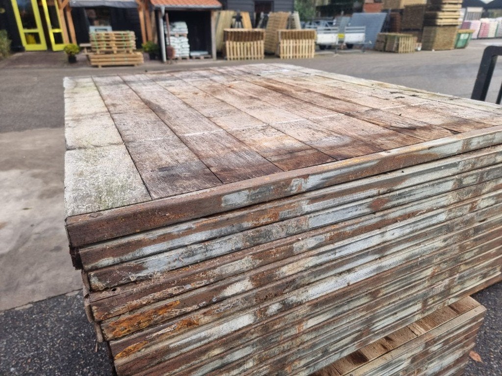 Hardhouten steenschot 40x1100x1400mm voor €45,00 per stuk!, Tuin en Terras, Palen, Balken en Planken, Gebruikt, Overige typen