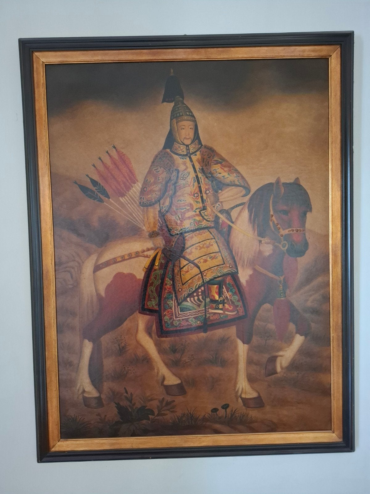 Reproductie Keizer Qianlong te paard, Giuseppe Castiglione, Ophalen, Paneel, Portret of Personen, Klassiek
