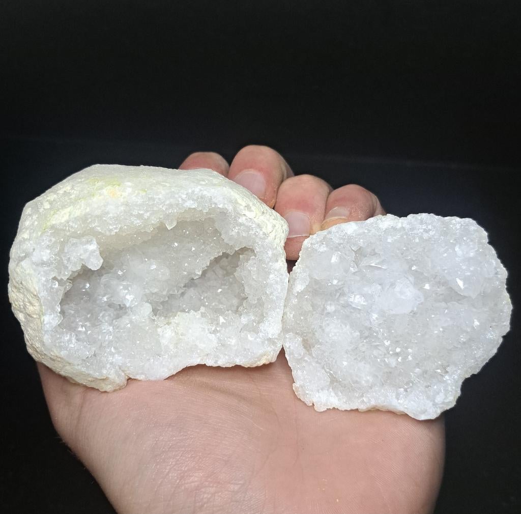 Grote Geode edelsteen Bergkristal set edelstenen Natuursteen, Ophalen of Verzenden