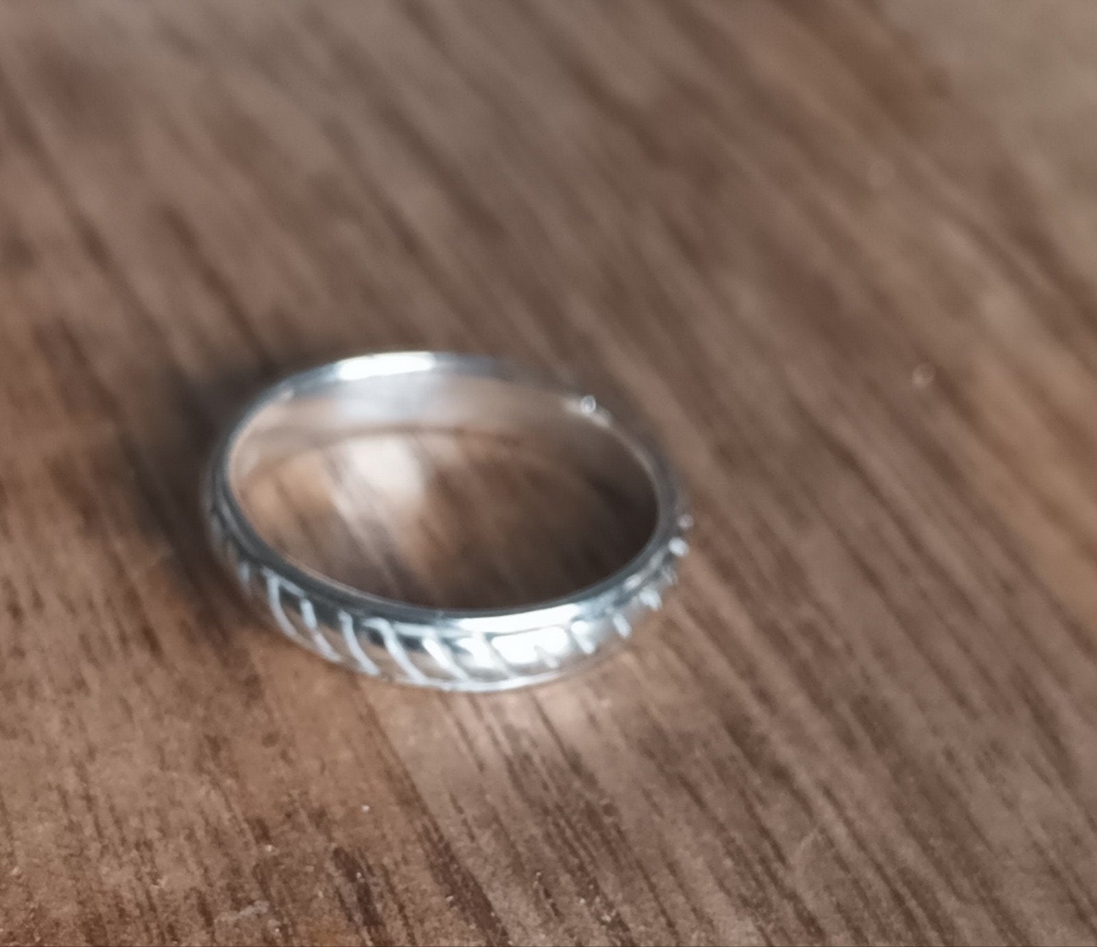 Zilveren ring met patroon, maat 16.5, Ophalen of Verzenden, Dame of Heer, Zilver, Zilver