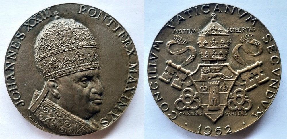 Paus Johannes XXIII, 2e Vaticaans Concilie 1962, Verzenden, Brons
