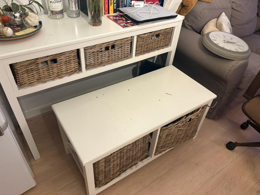 Kast met manden GRATIS, Ophalen, Zo goed als nieuw, 25 tot 50 cm, Rechthoekig