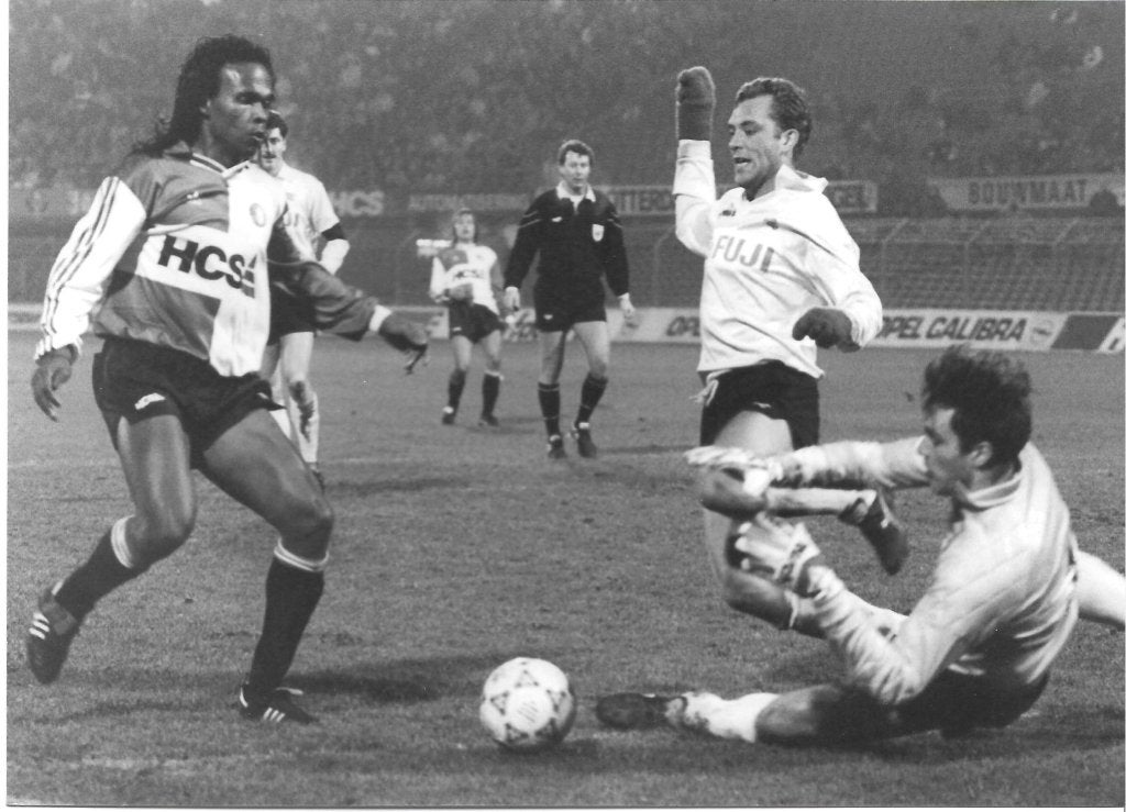 persfoto Piet Bouts 23-01-1991 Feyenoord - NAC, Verzenden, Feyenoord, Spelerskaart