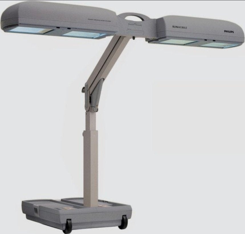 Philips Sunmobiel HB950 Zonnebank - Compact en Krachtig, Ophalen, Gebruikt, Zonnebank enkelzijdig, Minder dan 10 lampen