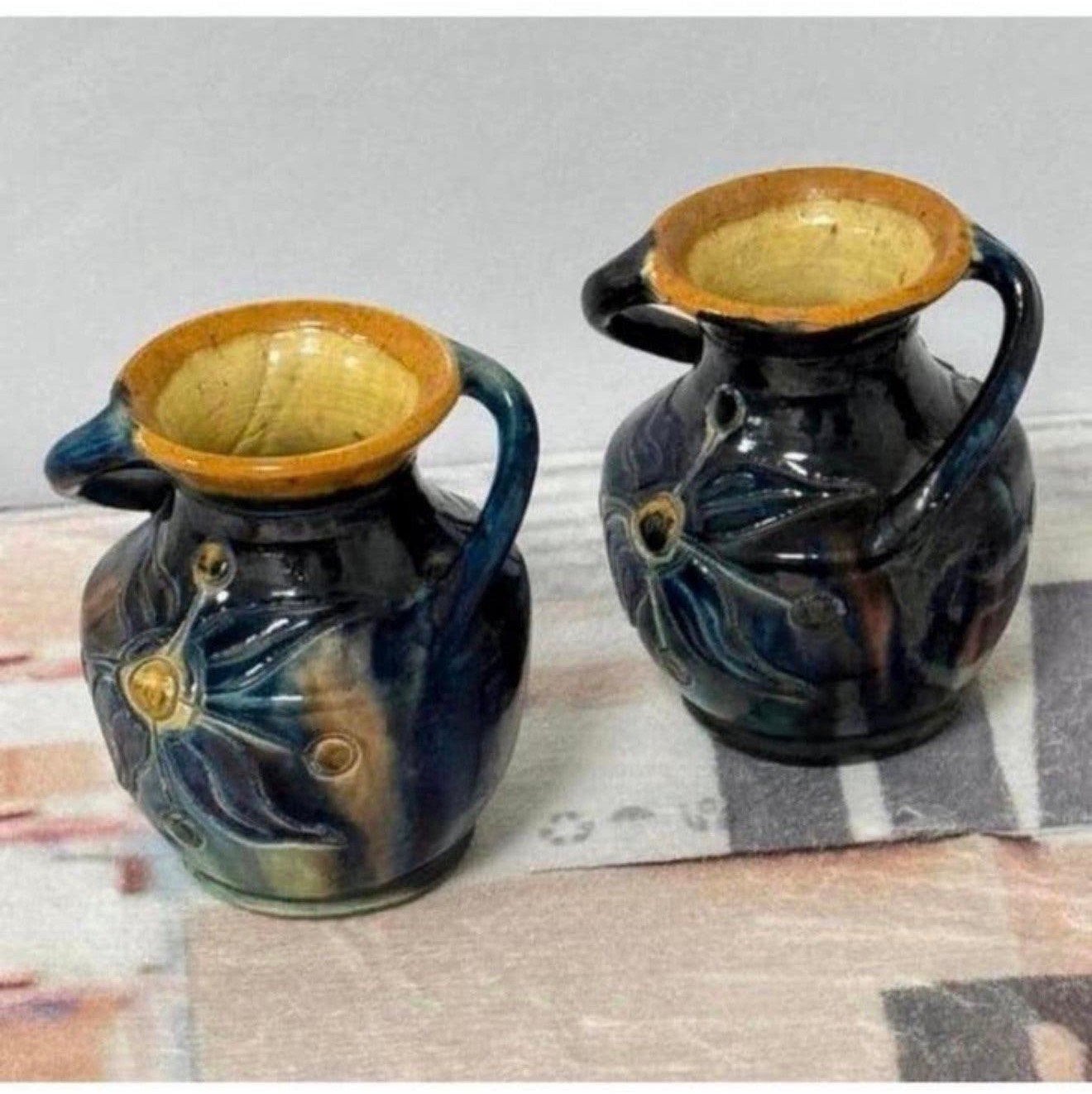 2x Vintage Belgische Vlaamse Tourhout Pottery vaas vazen, Ophalen of Verzenden