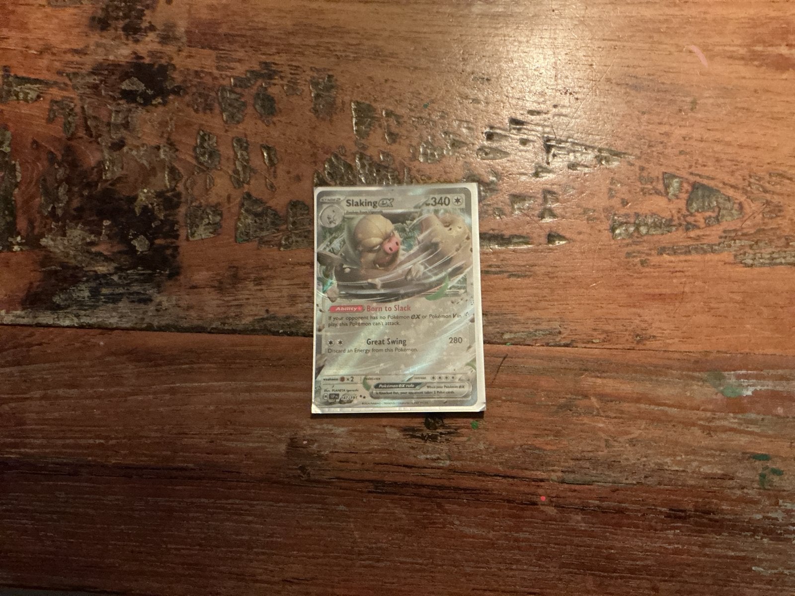 Slaking 340+ Pokémon kaart, Ophalen of Verzenden, Gebruikt, Losse kaart