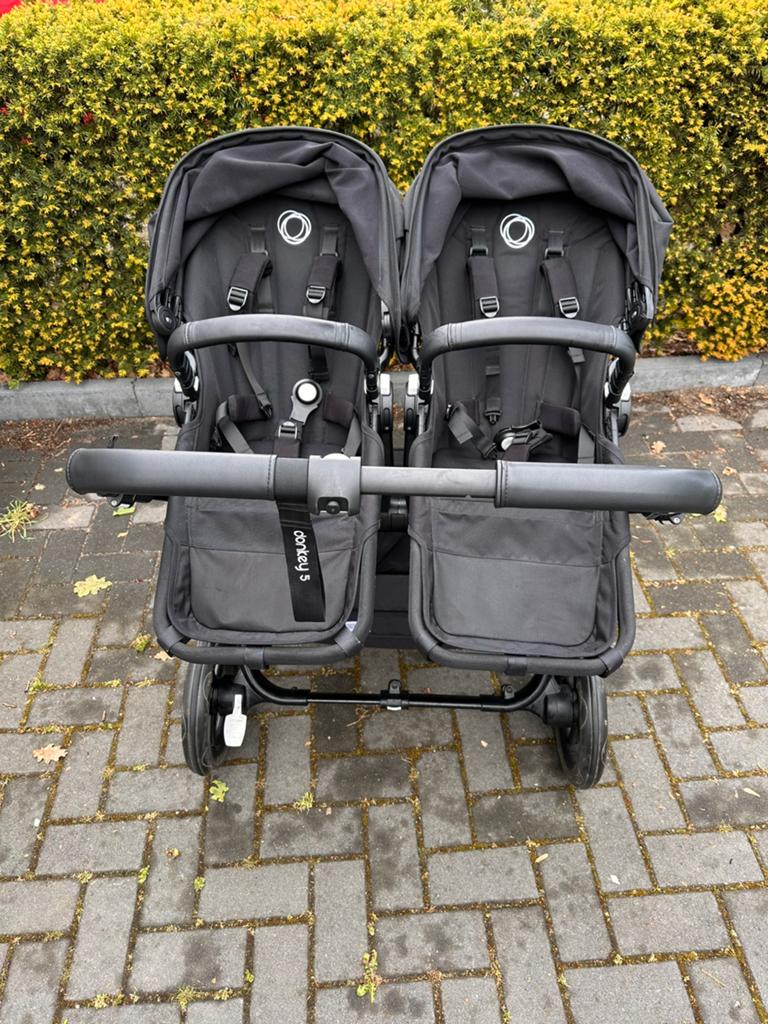 Bugaboo Donkey 5 Twin/Duo kinderwagen + wieg + accessoires, Ophalen, Bugaboo