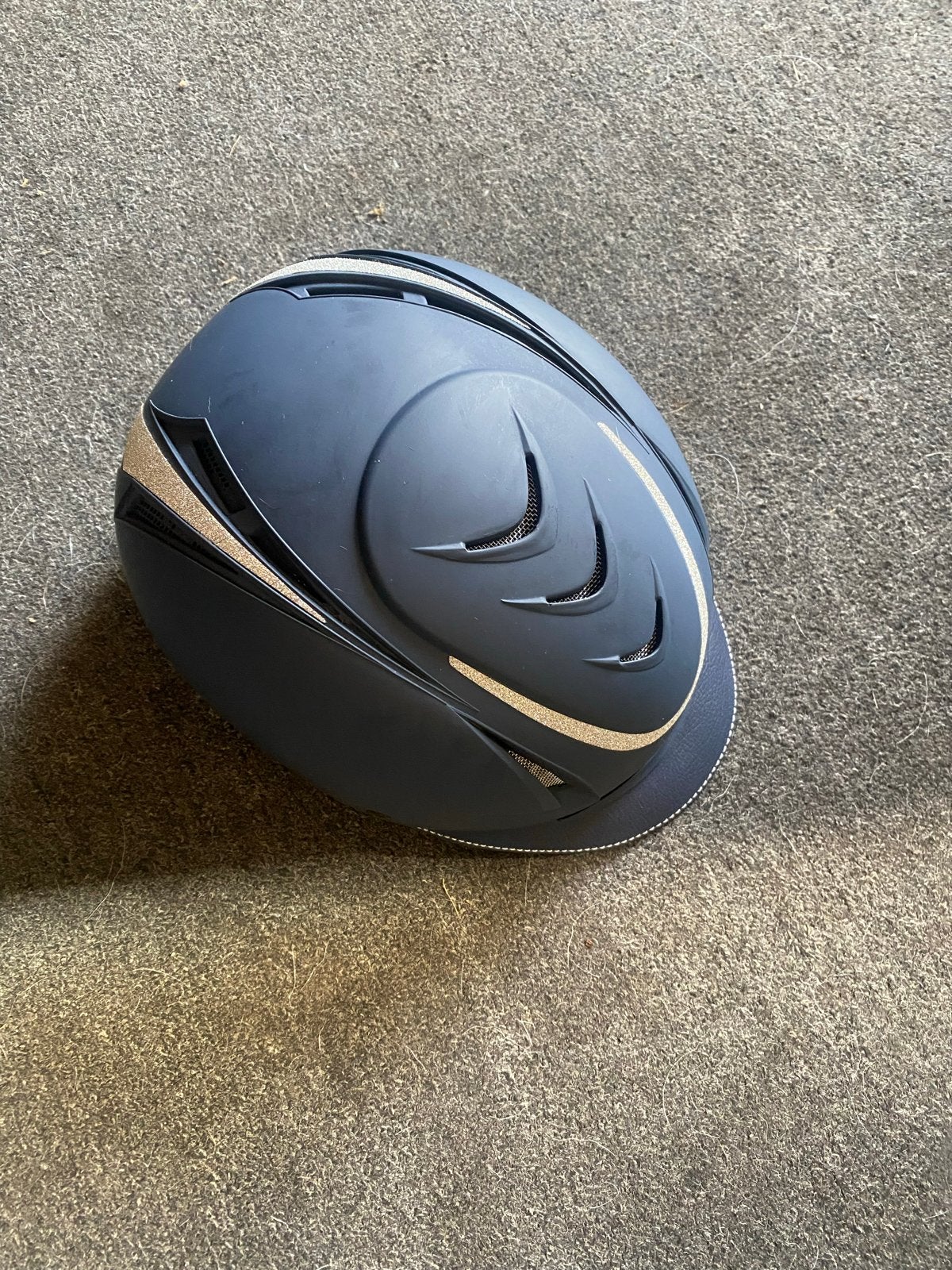 Cap blauw zgan mt S (52 tm 56 cm), Dieren en Toebehoren, Ophalen of Verzenden, Zo goed als nieuw, Overige disciplines, Rijhelm/cap