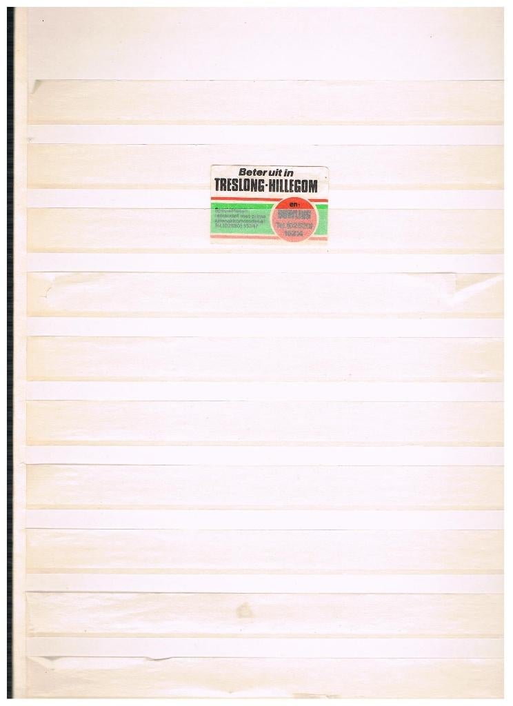 TRESLONG HILLEGOM OUD RECLAME ETIKET, Verzenden, Gebruikt, Luciferdoosjes of -merken