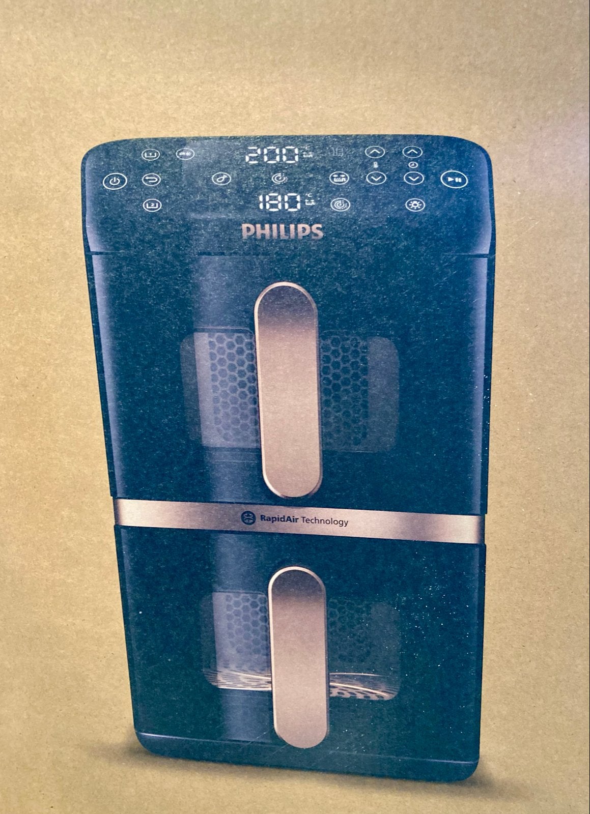 Philips Airfryer 4000-NA462/70 - Gestapelde  Dubbele Mand, Ophalen of Verzenden, Nieuw, Airfryer XXL, 1500 gram of meer
