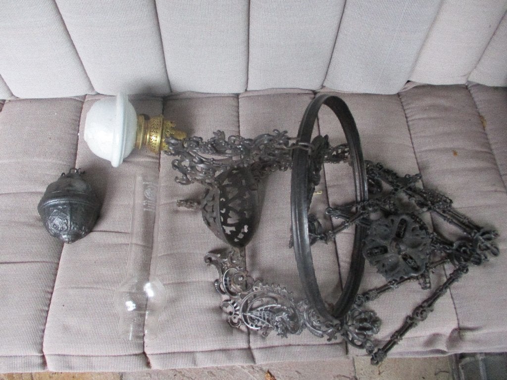antieke lamp genaamd schipperke zweer zware kwaliteit, Ophalen of Verzenden