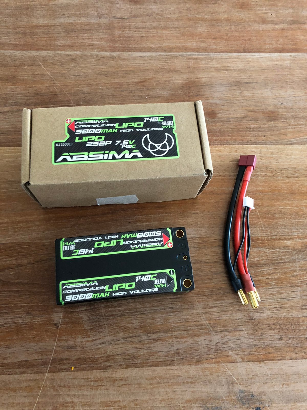 Nieuwe accu Absima competition lipo 7.6V 5000mah, Ophalen of Verzenden, Nieuw