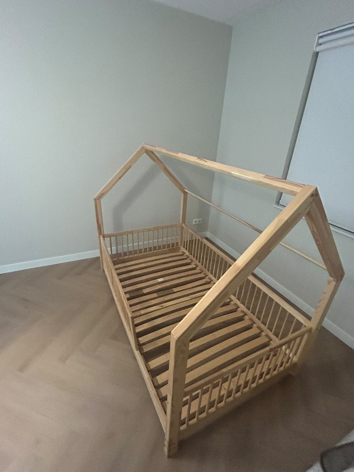 Houten kinderbed, 90 cm, Eenpersoons, Hout, 190 cm of minder