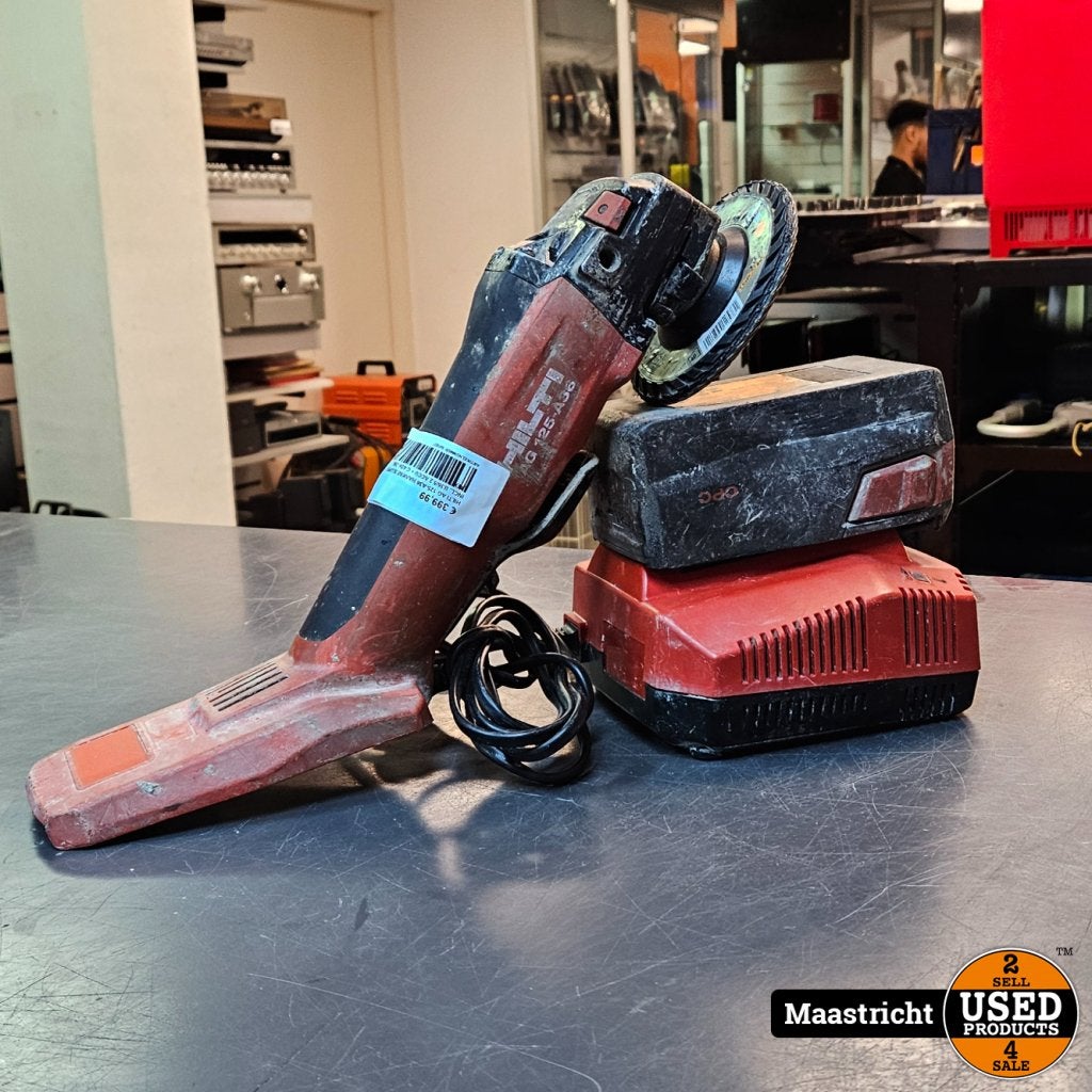 HILTI AG 125-A36 HAAKSE SLIJPER INCL. B36/5.2 ACCU + C 4/36-, Hilti, Gebruikt, Support@hilti.com, Hilti Corporation, Feldkircher Strasse 100, 
9494 Schaan
Liechtenstein