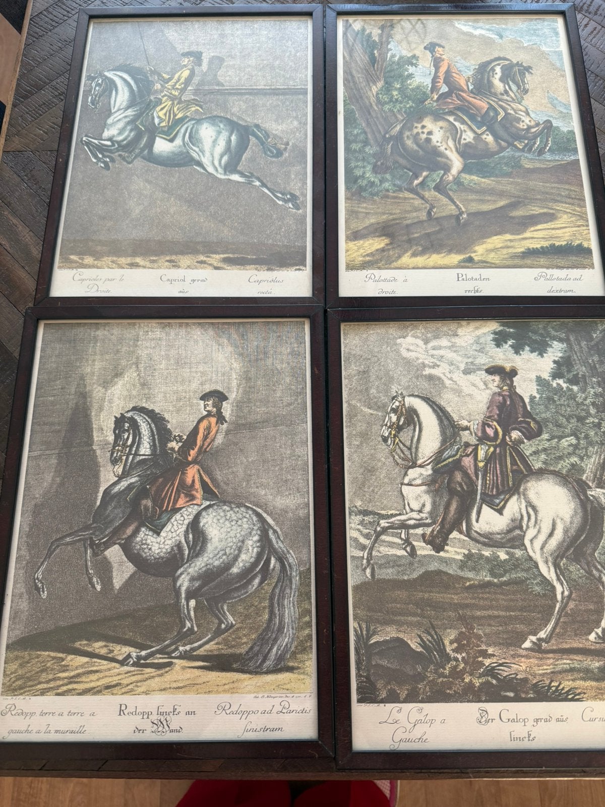 Prenten van paarden, Ophalen