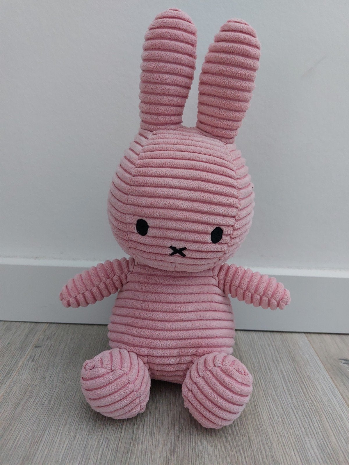 Knuffel Nijntje miffy rib corduroy konijn roze L2241, Ophalen of Verzenden, Zo goed als nieuw, Konijn
