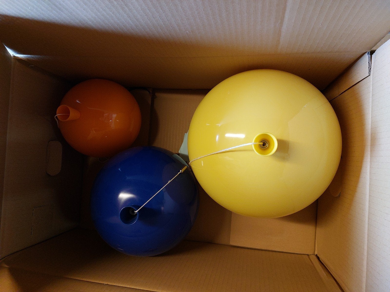 ballon lampen voor het plafond ballon geel oranje blauw, Ophalen
