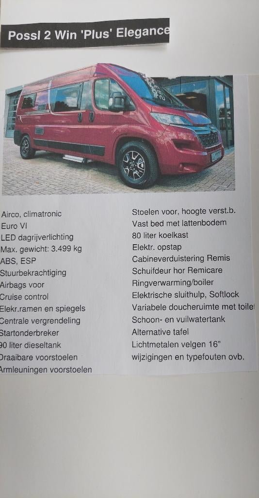 PÖSSL 2 Win + Elegance 2020,  € 51.000, Caravans en Kamperen, Campers, Particulier, tot en met 3, Buscamper of Camperbus, Pössl