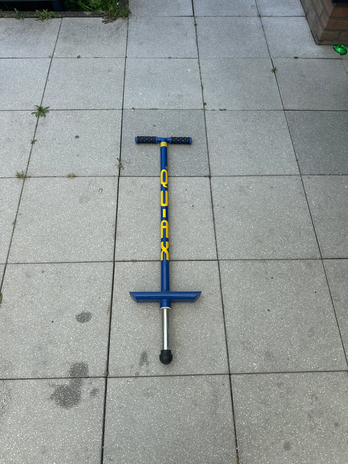 Quax Pogo Stick - Blauw/Geel - Max 50 kg, Ophalen of Verzenden, Gebruikt, Jongen of Meisje