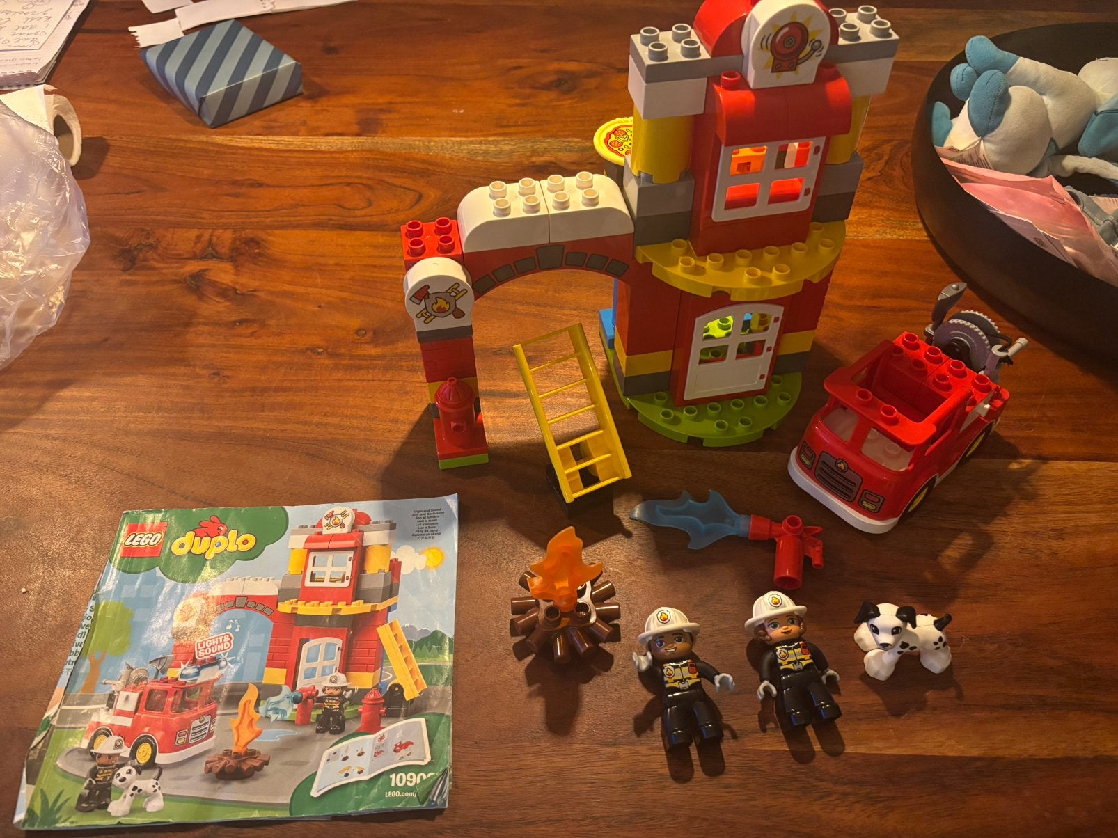 Duplo 10903 Brandweerkazerne, Overige thema's, Ophalen of Verzenden, Zo goed als nieuw, Complete set