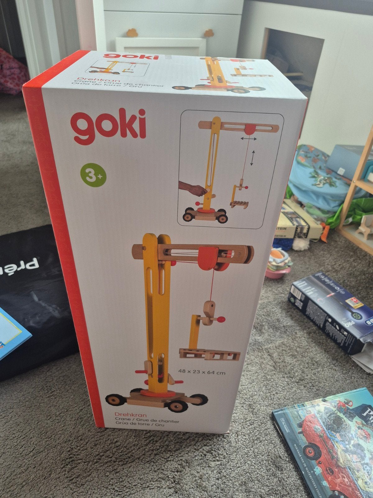 goki houten draai kraan (nieuw in doos), Ophalen of Verzenden, Nieuw