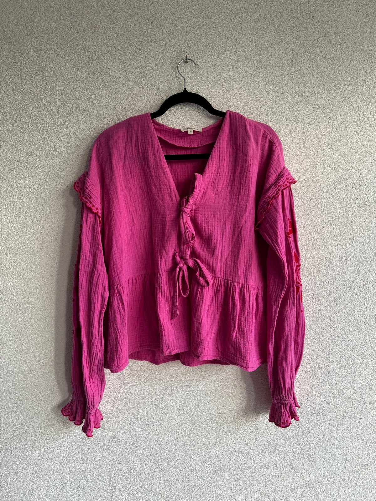 My Jewellery mousseline katoenen blouse met borduursels, Kleding | Dames, Ophalen of Verzenden, Zo goed als nieuw, Roze, My Jewellery
