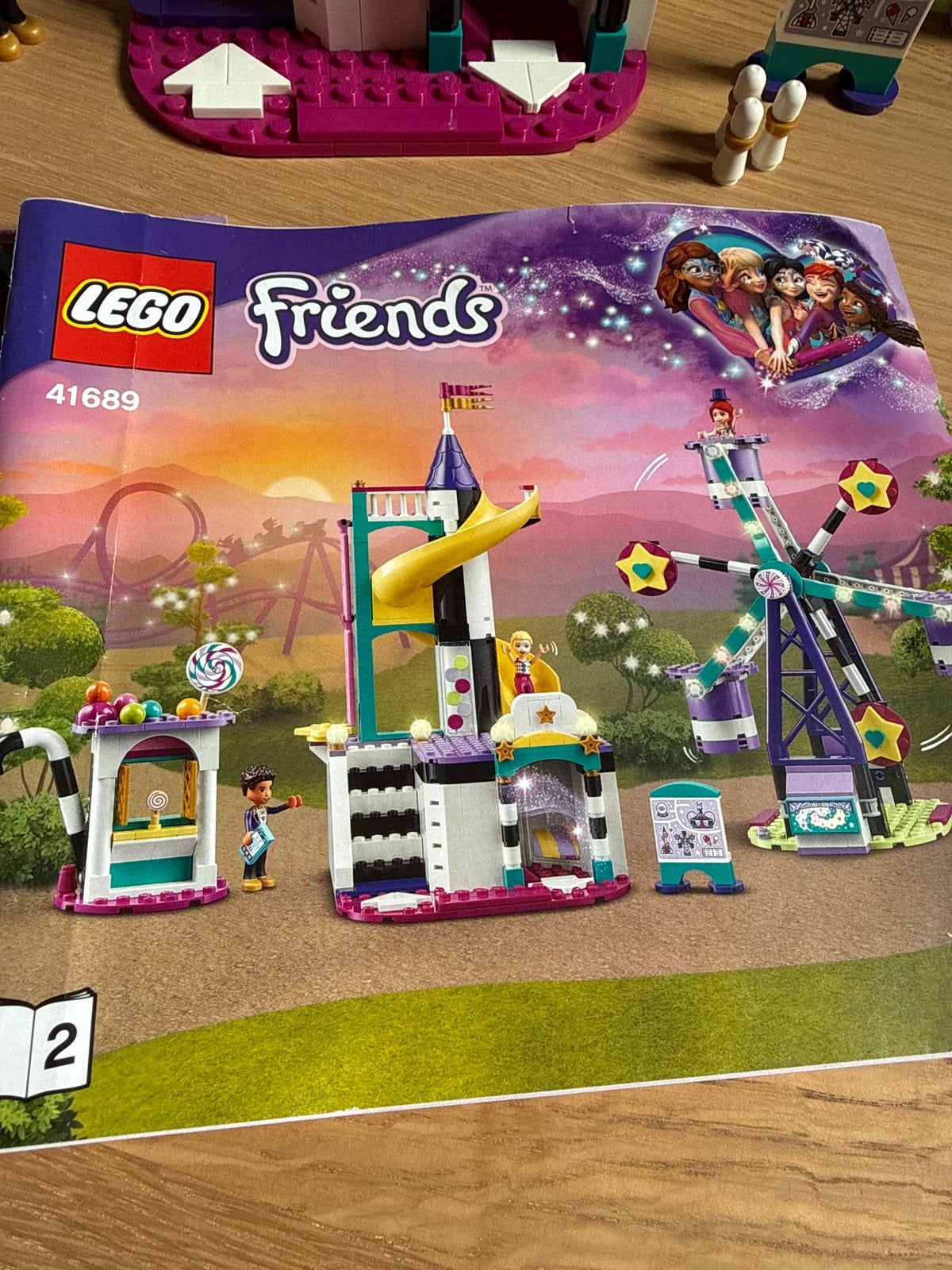 LEGO Friends kermis reuzenrad en glijbaan 41689, Ophalen of Verzenden, Zo goed als nieuw, Overige merken