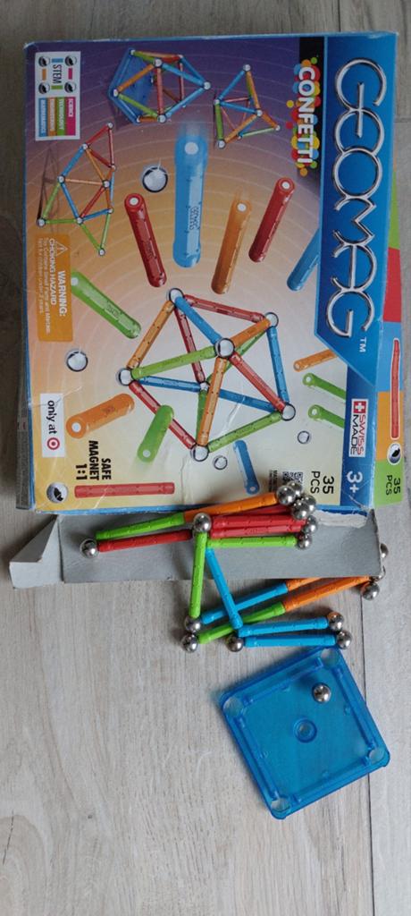 Geomag Confetti & Magnetische Bouwblokken Set, Ophalen, Gebruikt, Overige merken