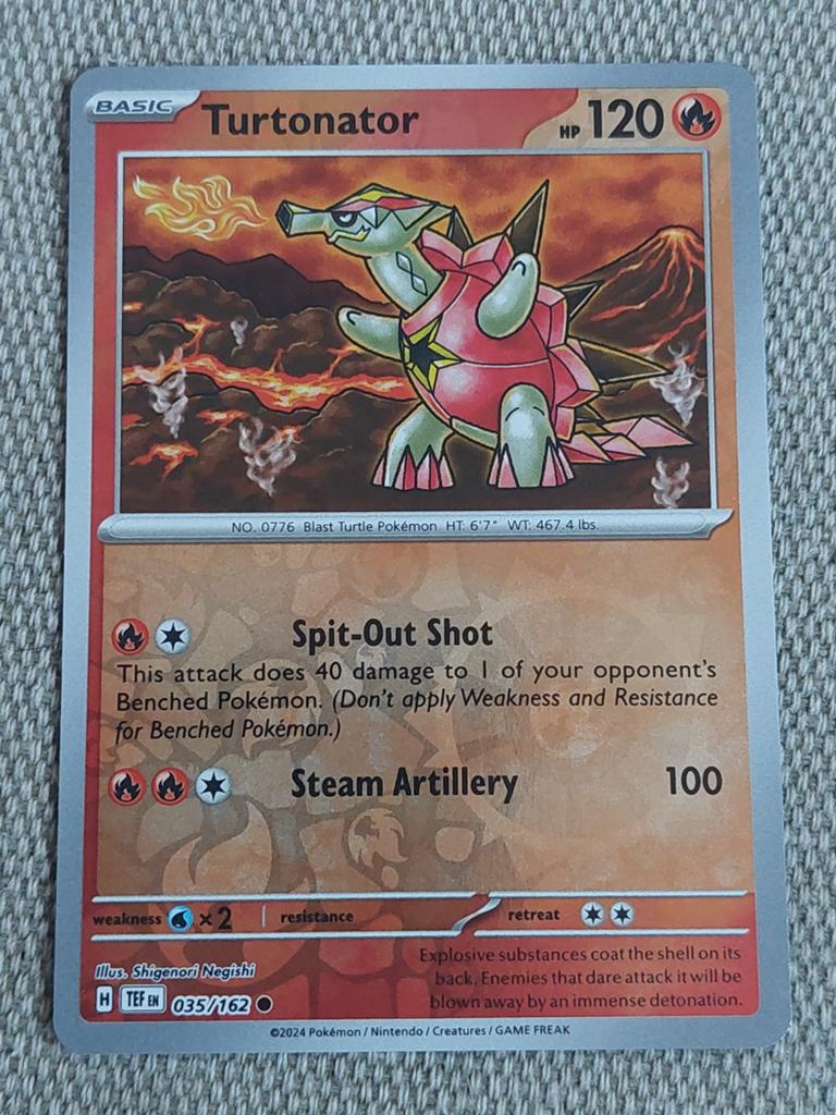 Turtonator Pokémon Kaart - 035/162 - Nieuwstaat, Ophalen of Verzenden, Zo goed als nieuw, Losse kaart