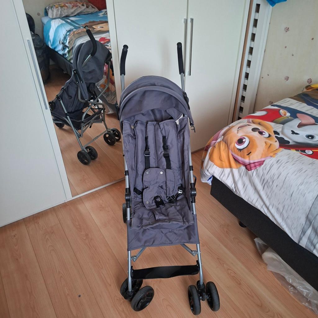 Grijze buggy met kap, Ophalen of Verzenden, Gebruikt, Overige merken, Zonnekap