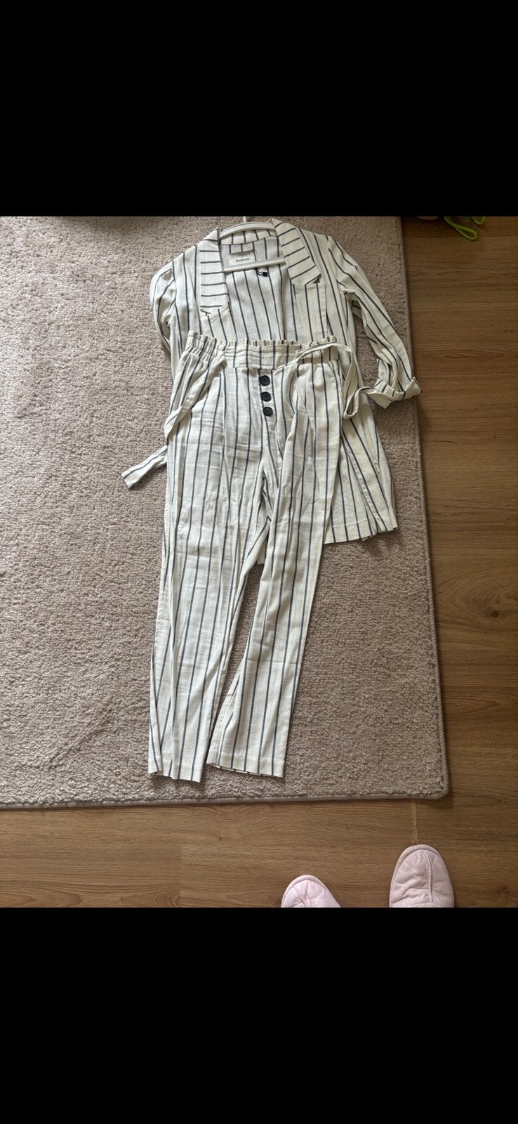 Stradivarius Striped Blazer & Trousers Suit, Kostuum of Pak, Meerkleurig, Ophalen of Verzenden, Zo goed als nieuw