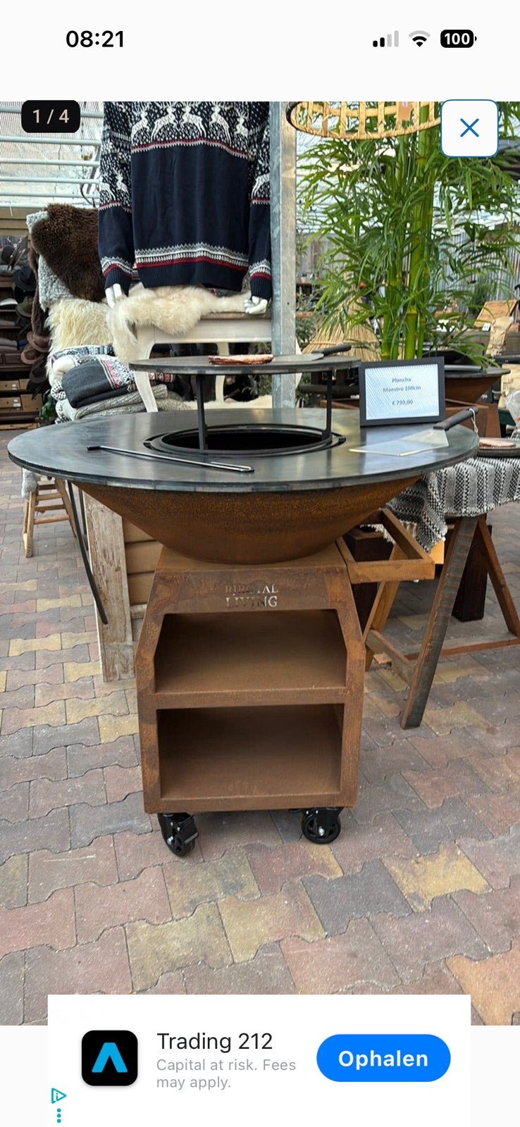Plancha Maestro 100cm, Ophalen, Met accessoires, ., Nieuw