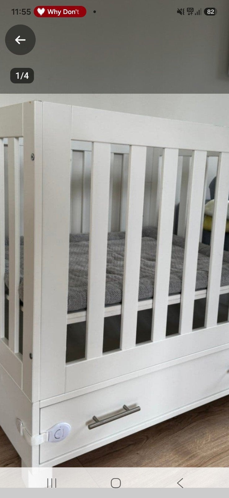 Witte baby box met lade, Kinderen en Baby's, Boxen, Ophalen, Gebruikt, Rechthoekig, Lade