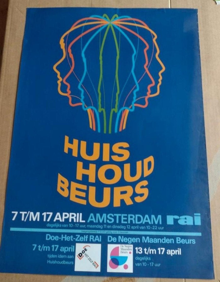 Affiches RAI Amsterdam. Huishoudbeurs., Ophalen of Verzenden, A1 t/m A3, Reclame, Rechthoekig Staand