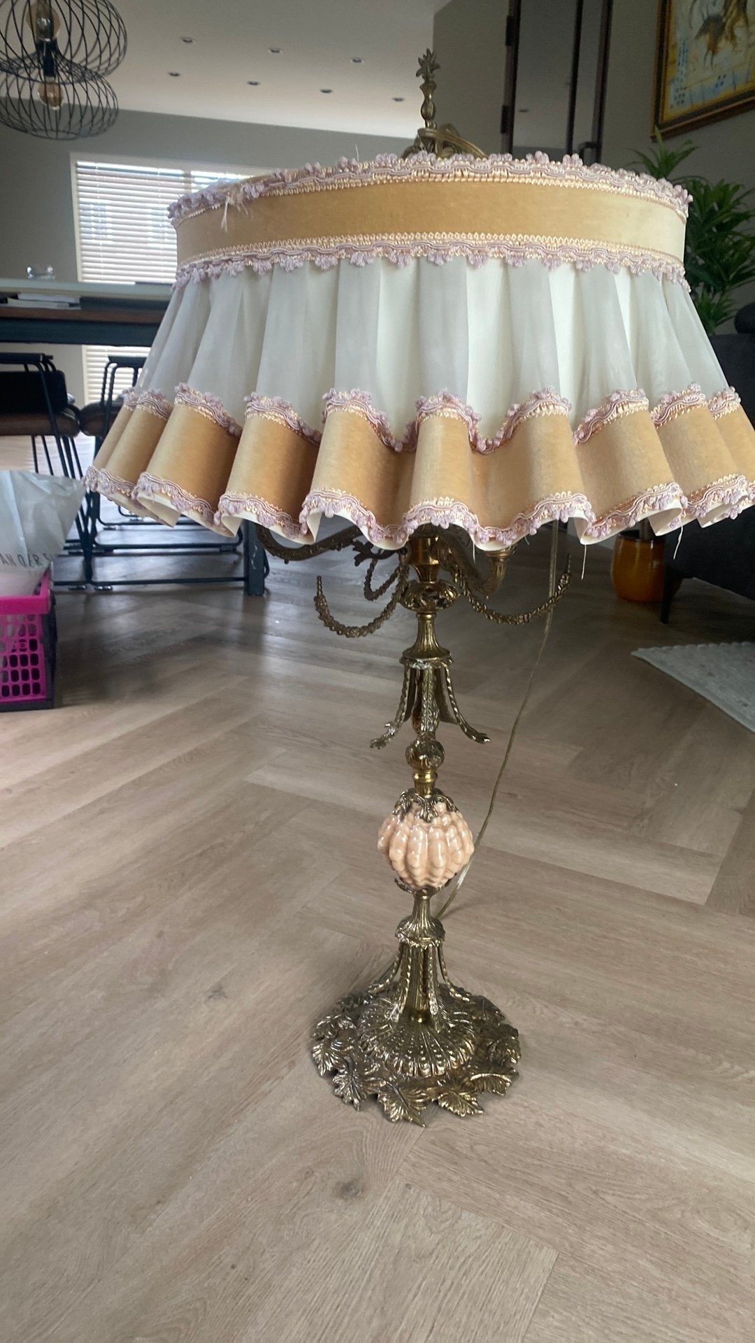 kandelaturlamp in barok-/rococo-stijl, Ophalen, Keramiek, Klassiek