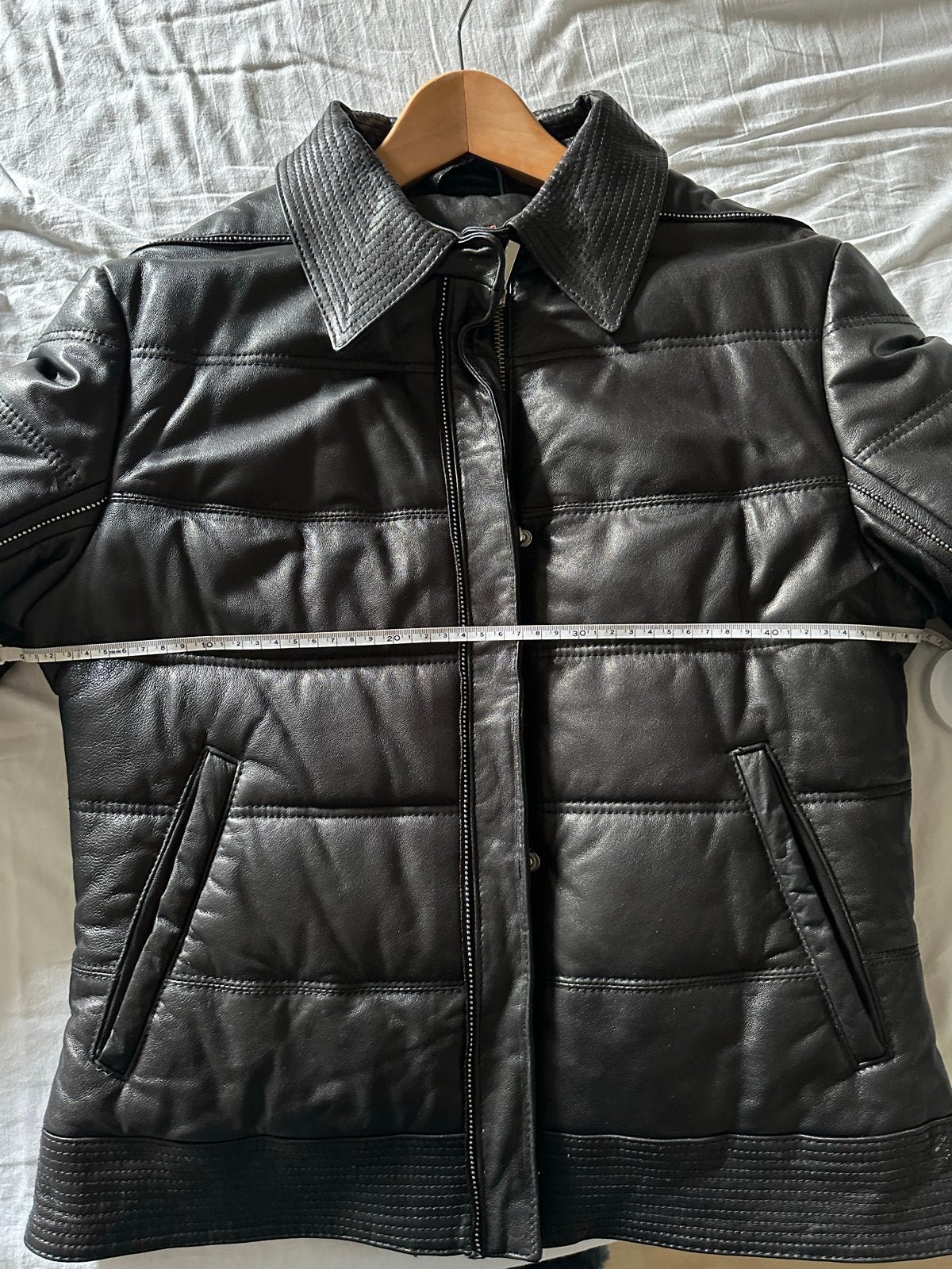 ARMA Collection Leren Gewatteerde Jas Zwart Maat 40, Verzenden, Zo goed als nieuw, Maat 38/40 (M), Zwart