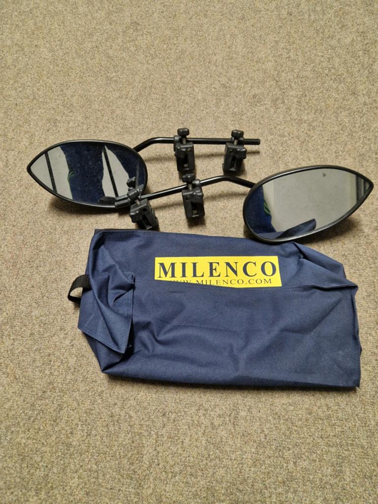 Milenco caravanspiegels - Slechts 2x gebruikt, Caravans en Kamperen, Caravan accessoires, Ophalen