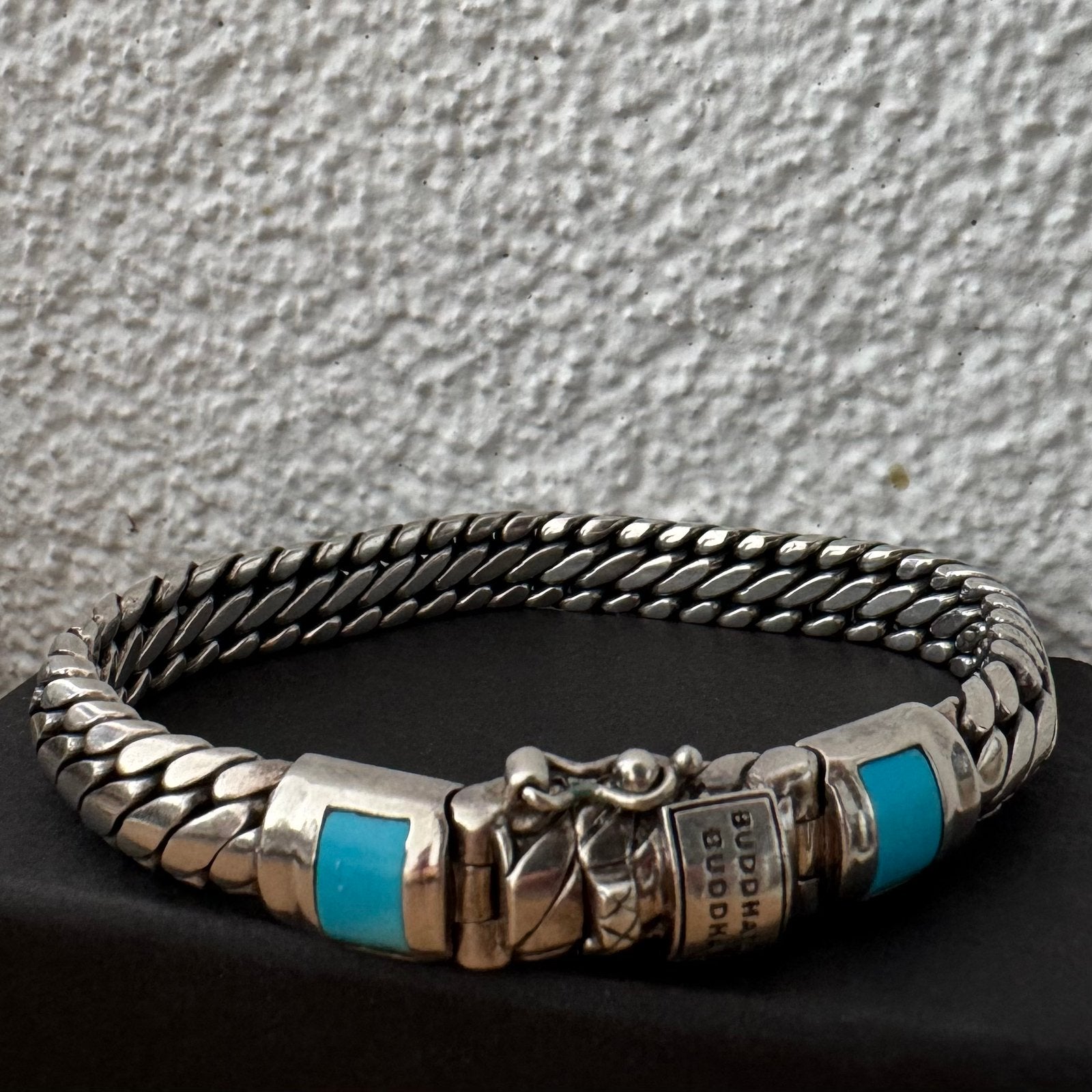 Buddha to Buddha Ben XS Stone Turquoise Maat D 18cm, Sieraden, Tassen en Uiterlijk, Armbanden, Ophalen, Zo goed als nieuw, Zilver
