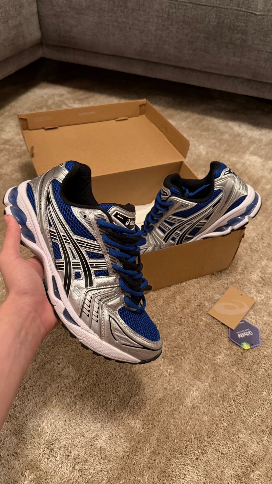 Asics Gel Kyano 14 - Blue, Blauw, Ophalen of Verzenden, Sneakers of Gympen, Zo goed als nieuw