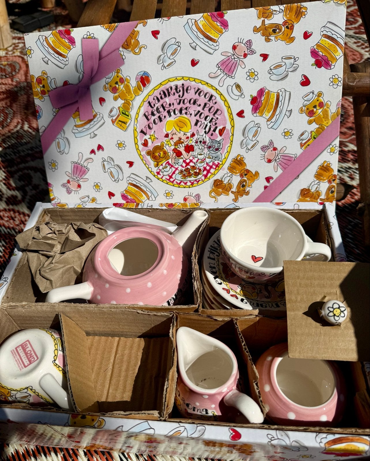 Blond Theeservies voor kinderen nieuw in doos, Kinderen en Baby's, Ophalen, Nieuw